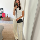 Mano Pochette Black with Vanilla Stitch